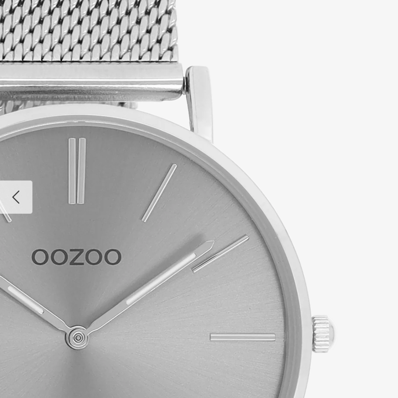 OOZOO OOZOO - Zilverkleurig  horloge met metalen mesh band ø36mm