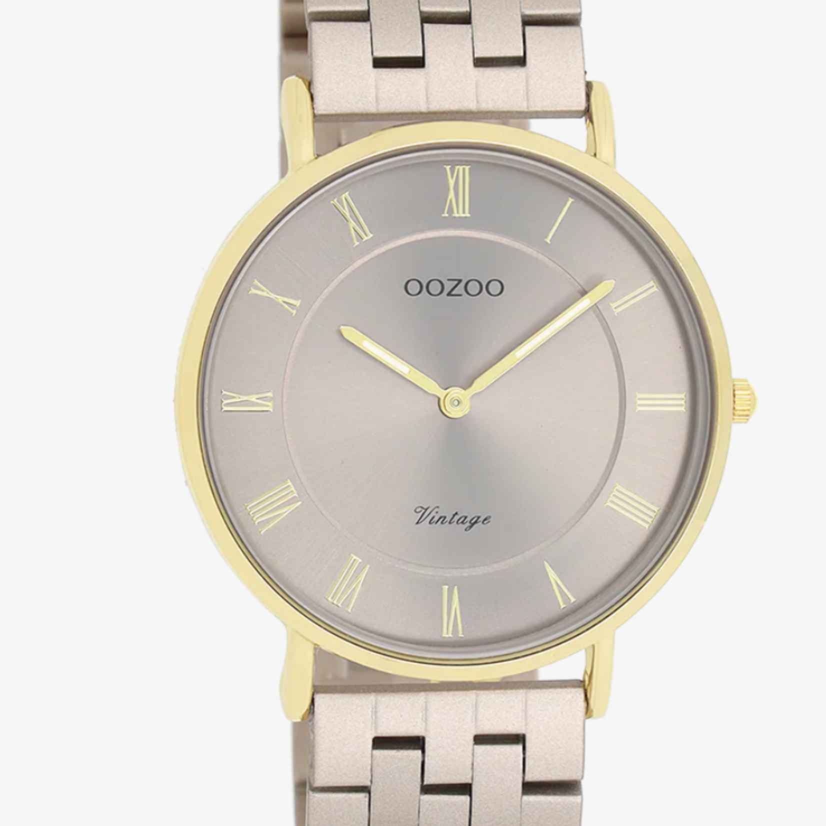 OOZOO OOZOO - Lichtgrijs horloge met roestvrijstalen band ø 36mm