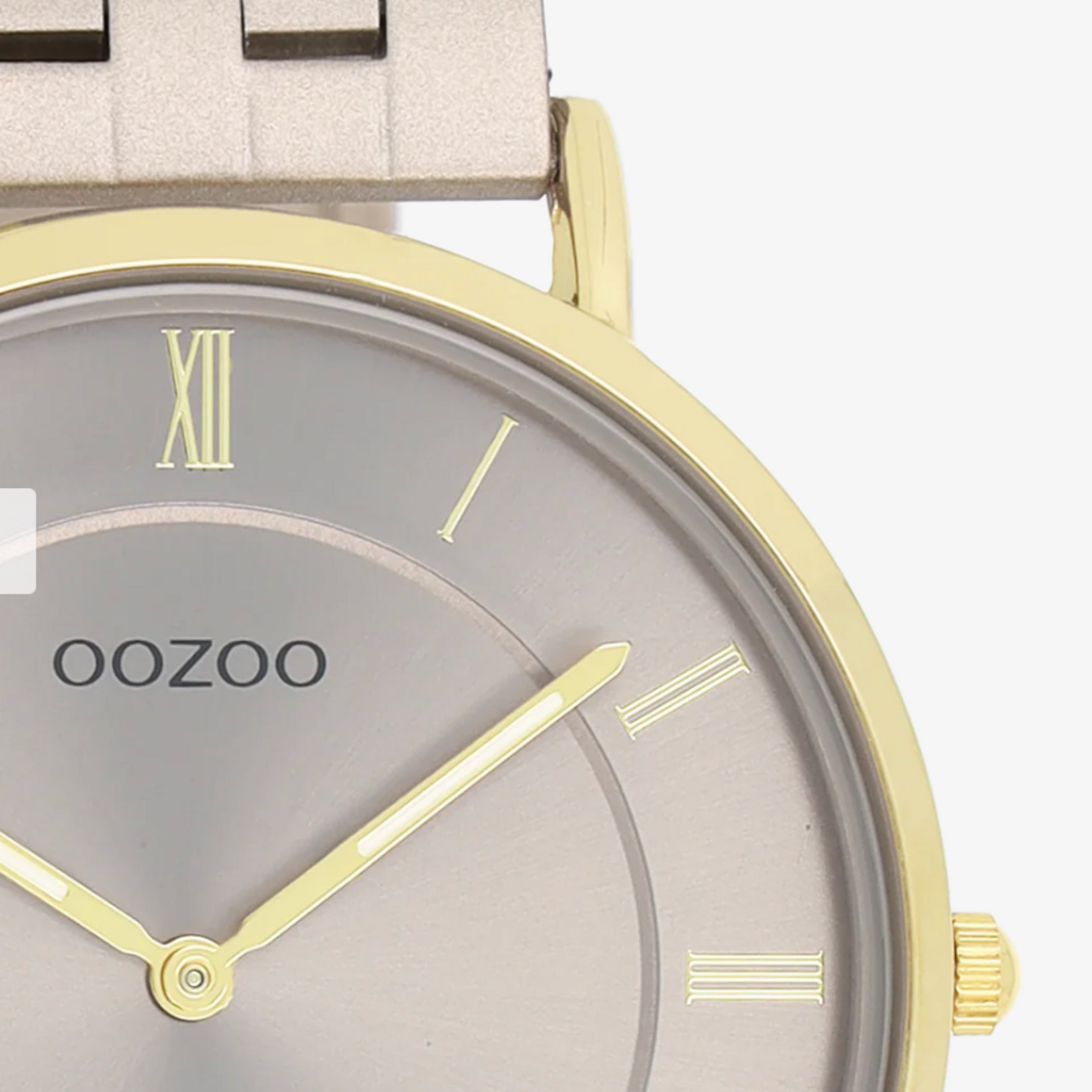 OOZOO OOZOO - Lichtgrijs horloge met roestvrijstalen band ø 36mm