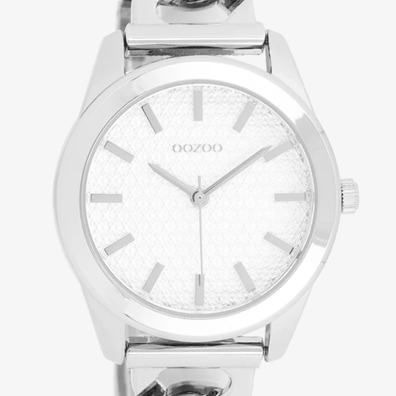 OOZOO OOZOO - Zilverkleurig  horloge met petit chain armband ø32mm