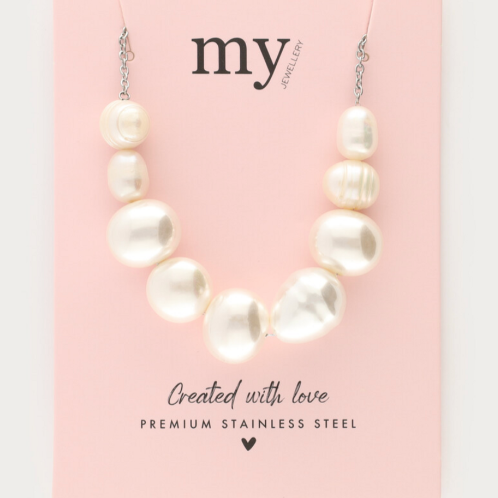 MY JEWELLERY MY JEWELLERY - Ketting met grove zoetwaterparels zilver