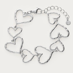 MY JEWELLERY MY JEWELLERY - Statement armband met open hartjes zilver