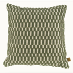 ZUSSS ZUSSS - kussen corduroy/velvet grafisch 45x45cm offwhite/groen