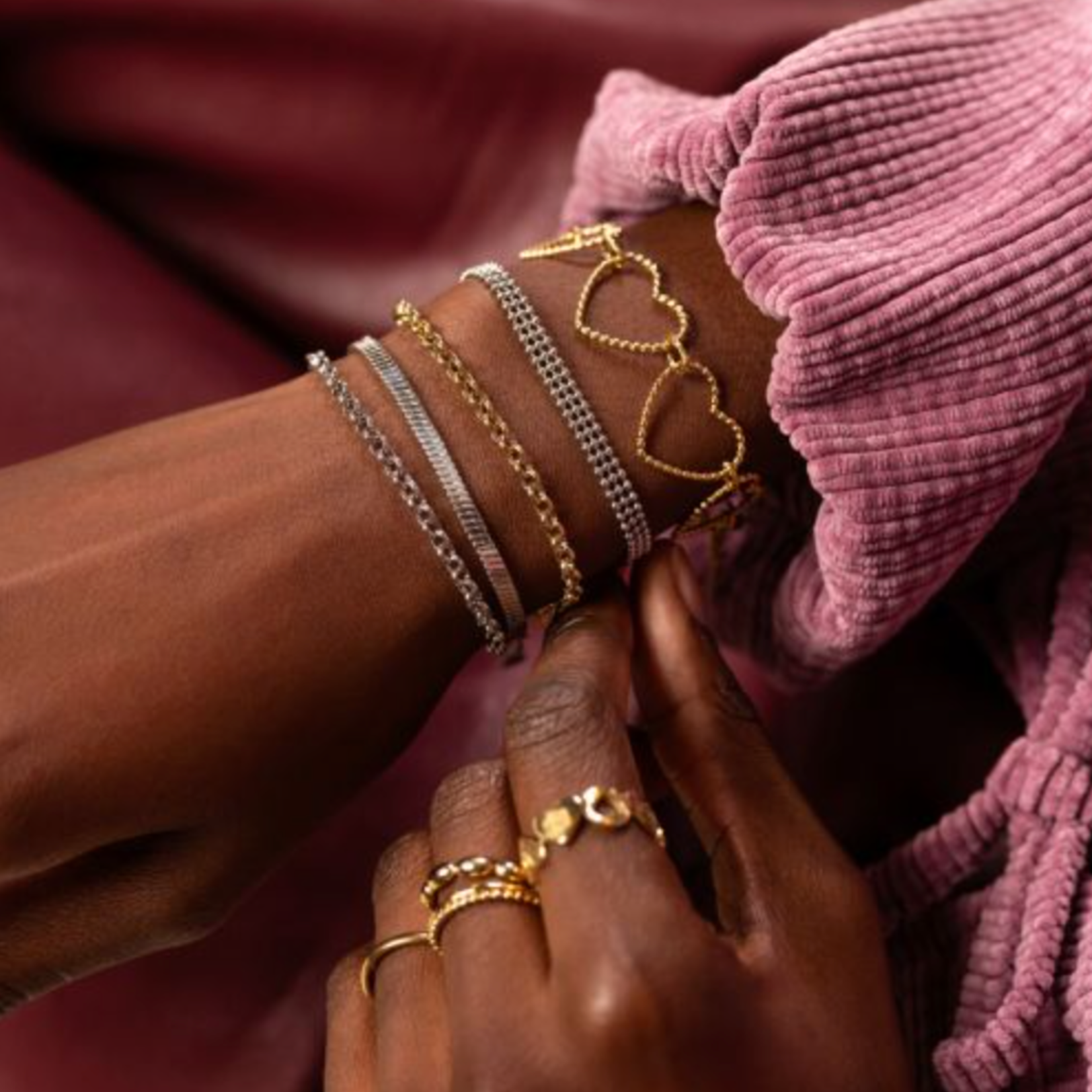 MY JEWELLERY MY JEWELLERY - Iconic armband met bolletjes zilver