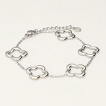 MY JEWELLERY MY JEWELLERY - Armband met vijf klavers zilver