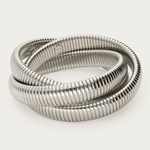 MY JEWELLERY MY JEWELLERY - Vogue driedubbele bangle met stretch zilver