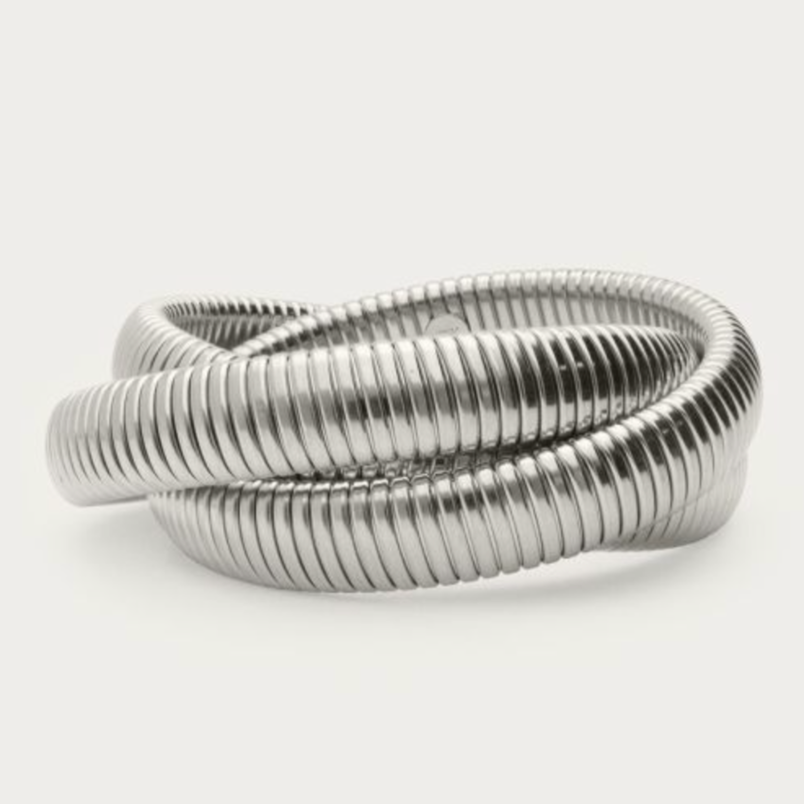 MY JEWELLERY MY JEWELLERY - Vogue driedubbele bangle met stretch zilver