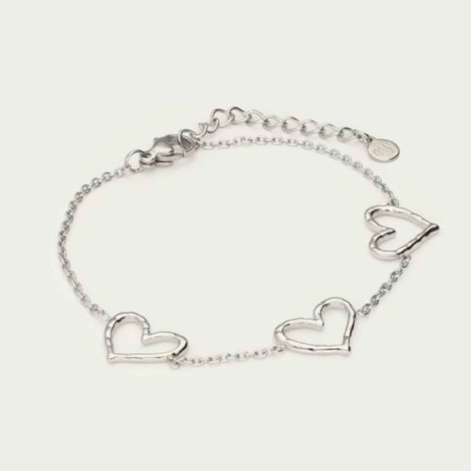 MY JEWELLERY MY JEWELLERY - Minimalistische armband met open hartjes zilver