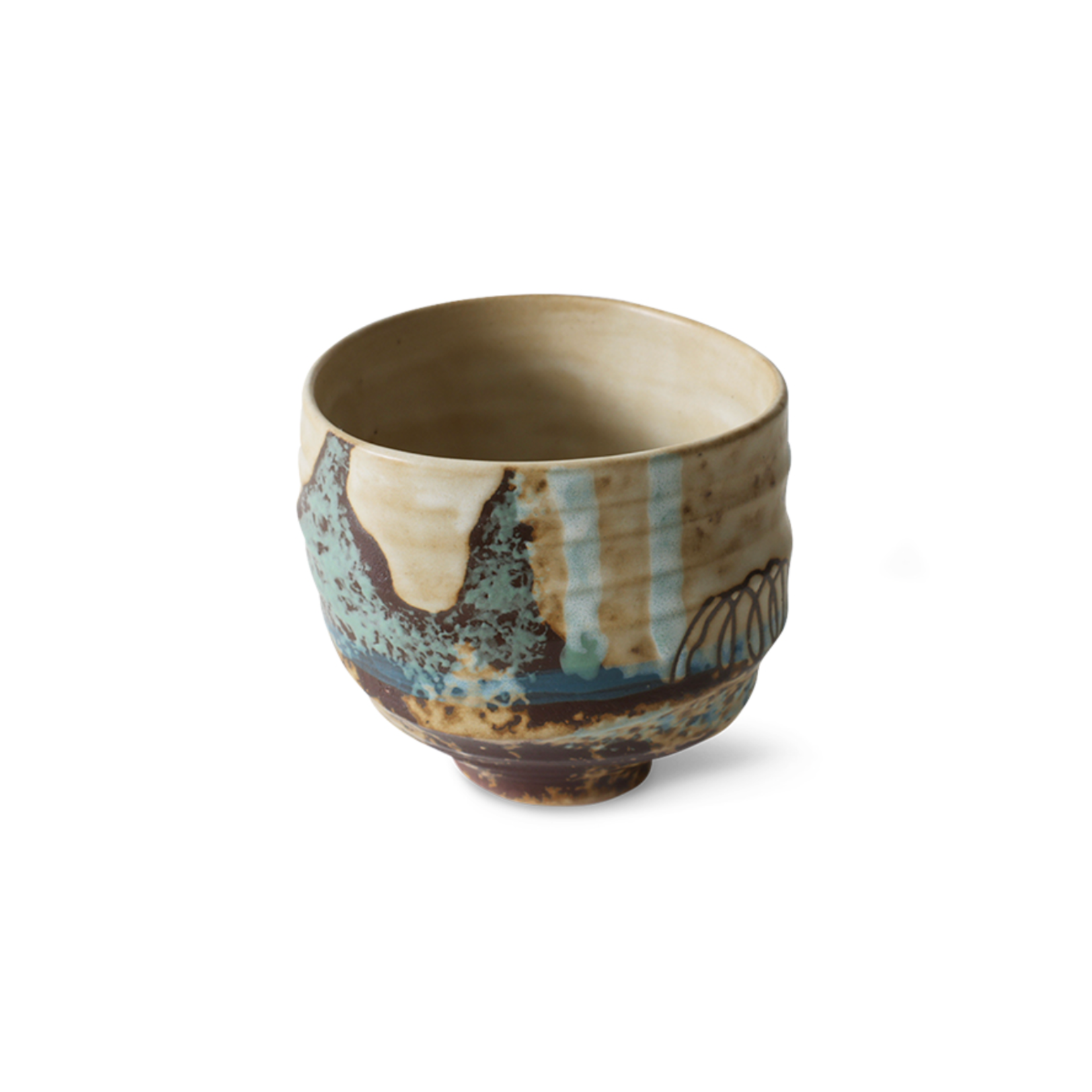 HKLIVING HKLIVING - Artist ceramics: coffee cup scratched KCT0014