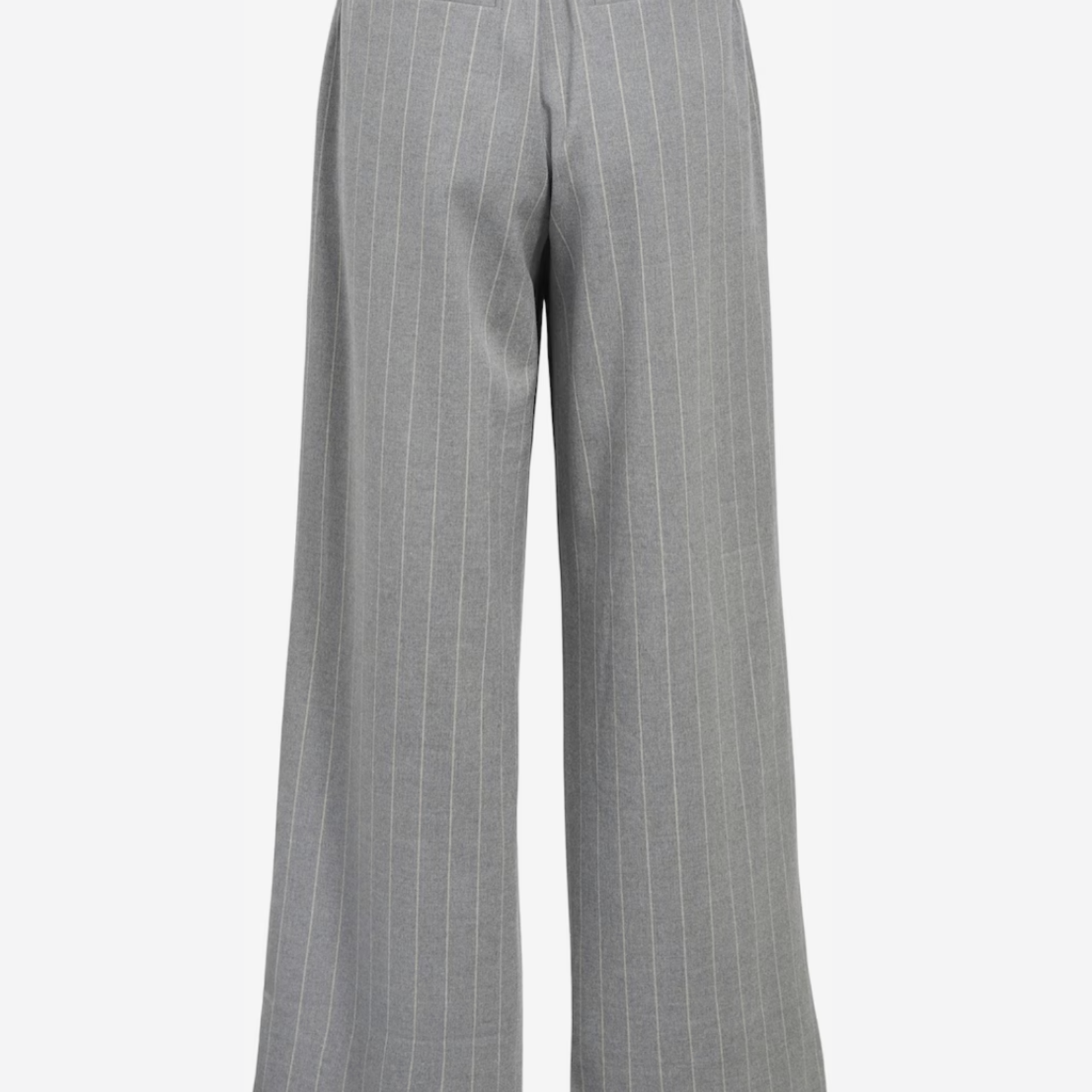 OBJECT OBJECT - Broek Lisa wijde pijp medium grey melang