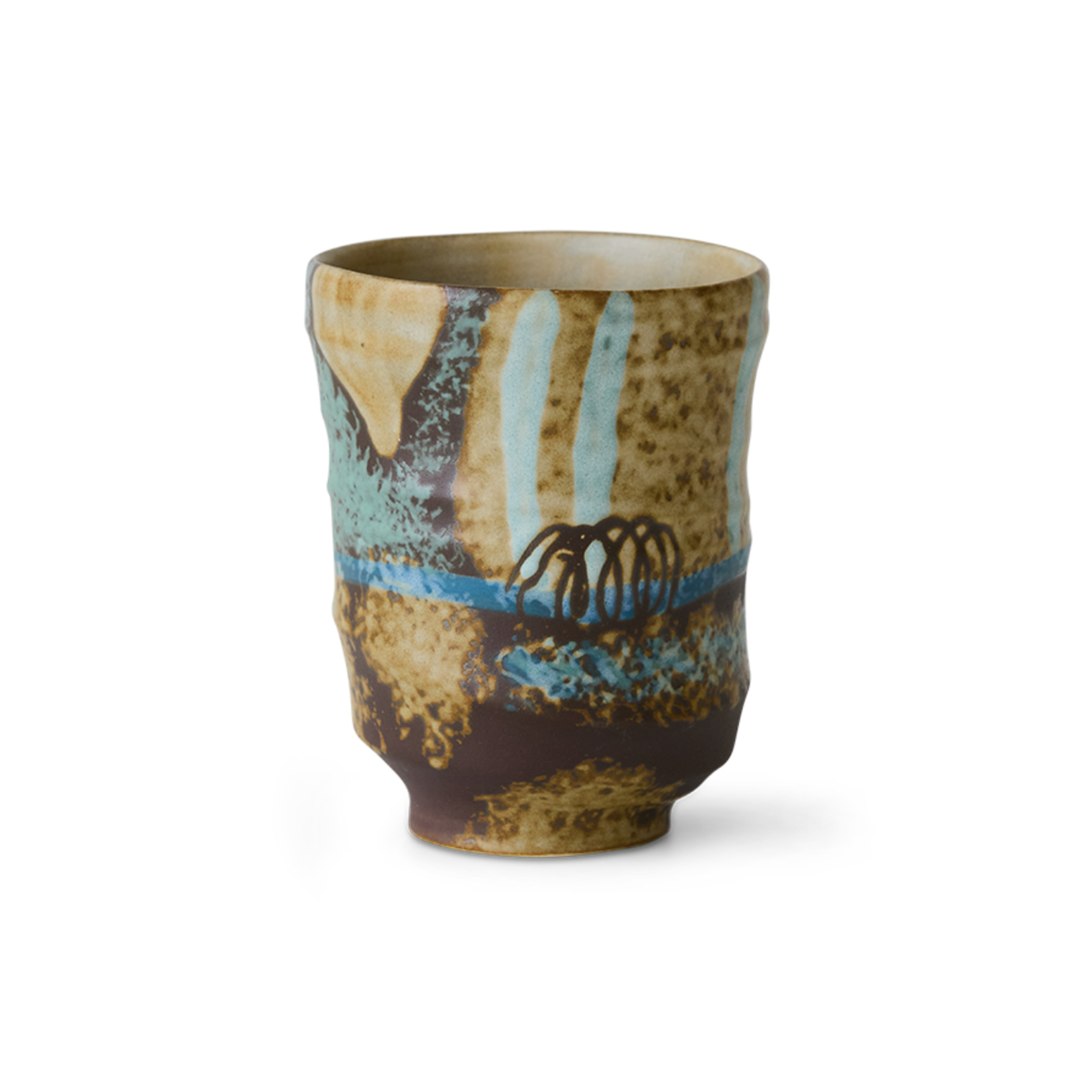 HKLIVING HKLIVING - Artist ceramics: coffee mug Scratched KCT0015