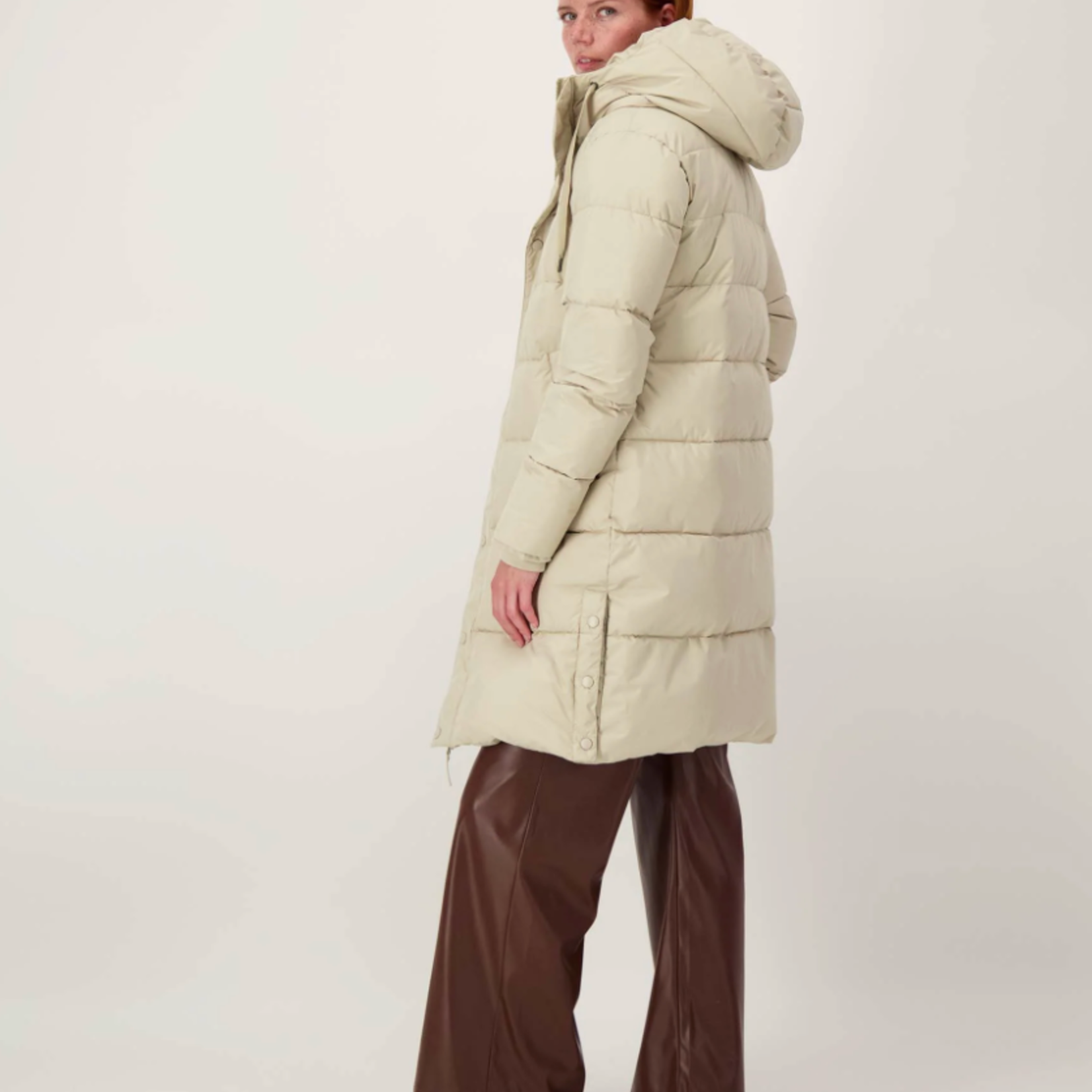 ZUSSS ZUSSS - Lange bubblecoat met teddy details kit