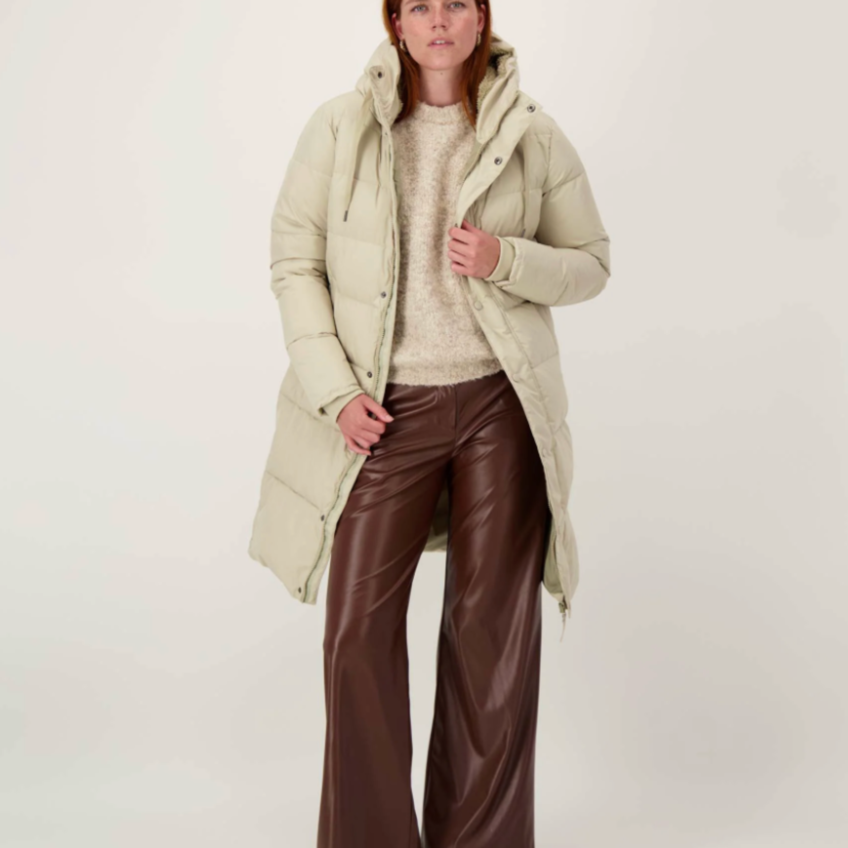 ZUSSS ZUSSS - Lange bubblecoat met teddy details kit