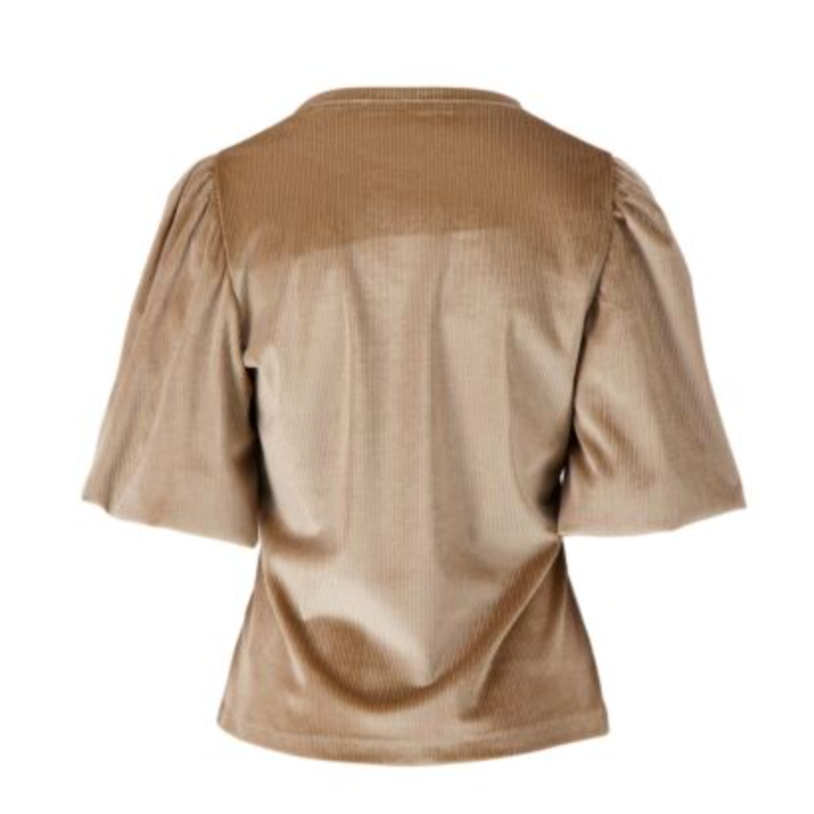 ZUSSS ZUSSS - Top rib velour pofmouw kit/goud MAAT XXL