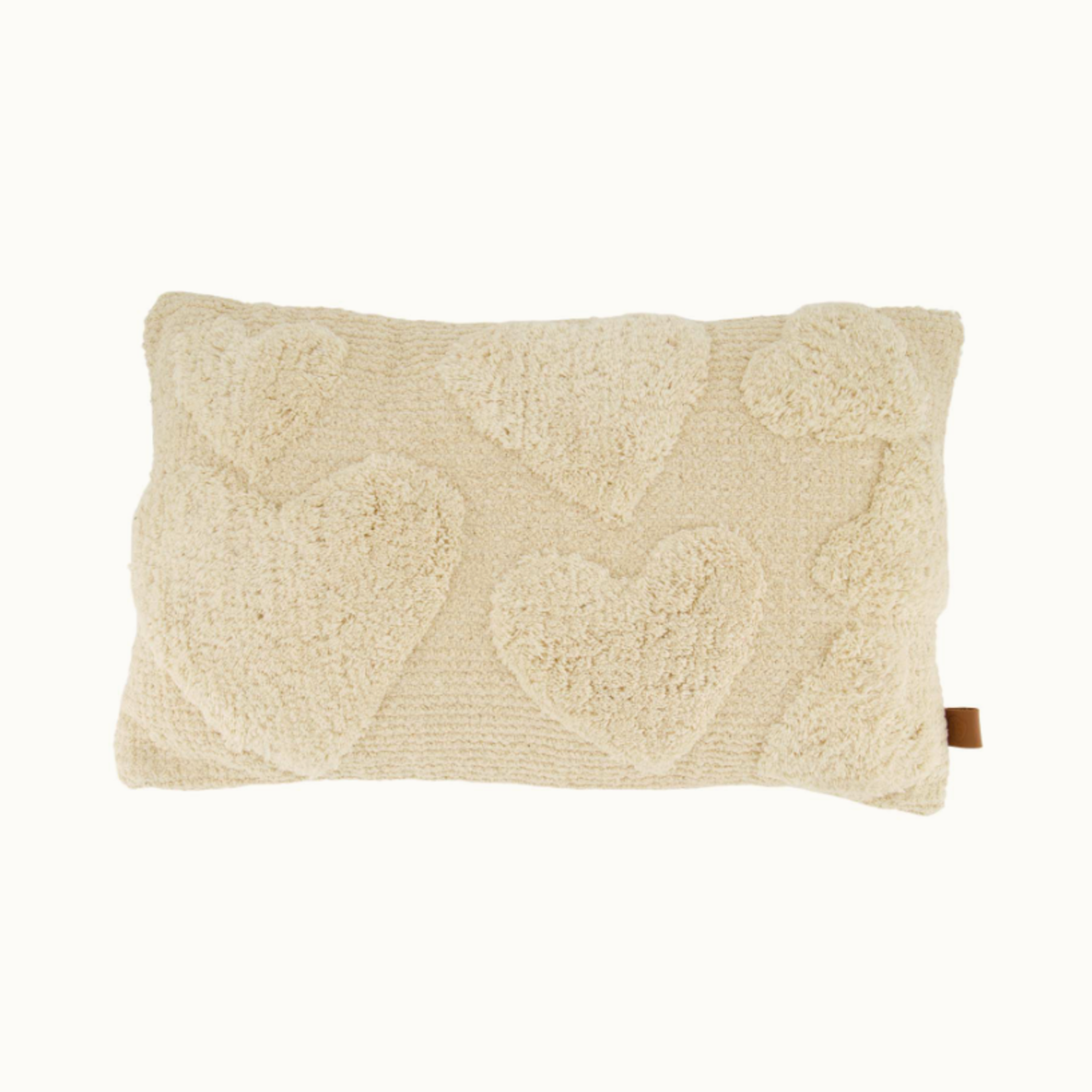 ZUSSS ZUSSS - Kussen hartjes 30x50cm ecru