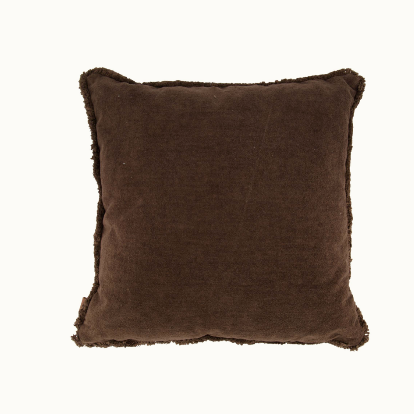 ZUSSS ZUSSS - Kussen velvet hartjes 45x45cm bruin