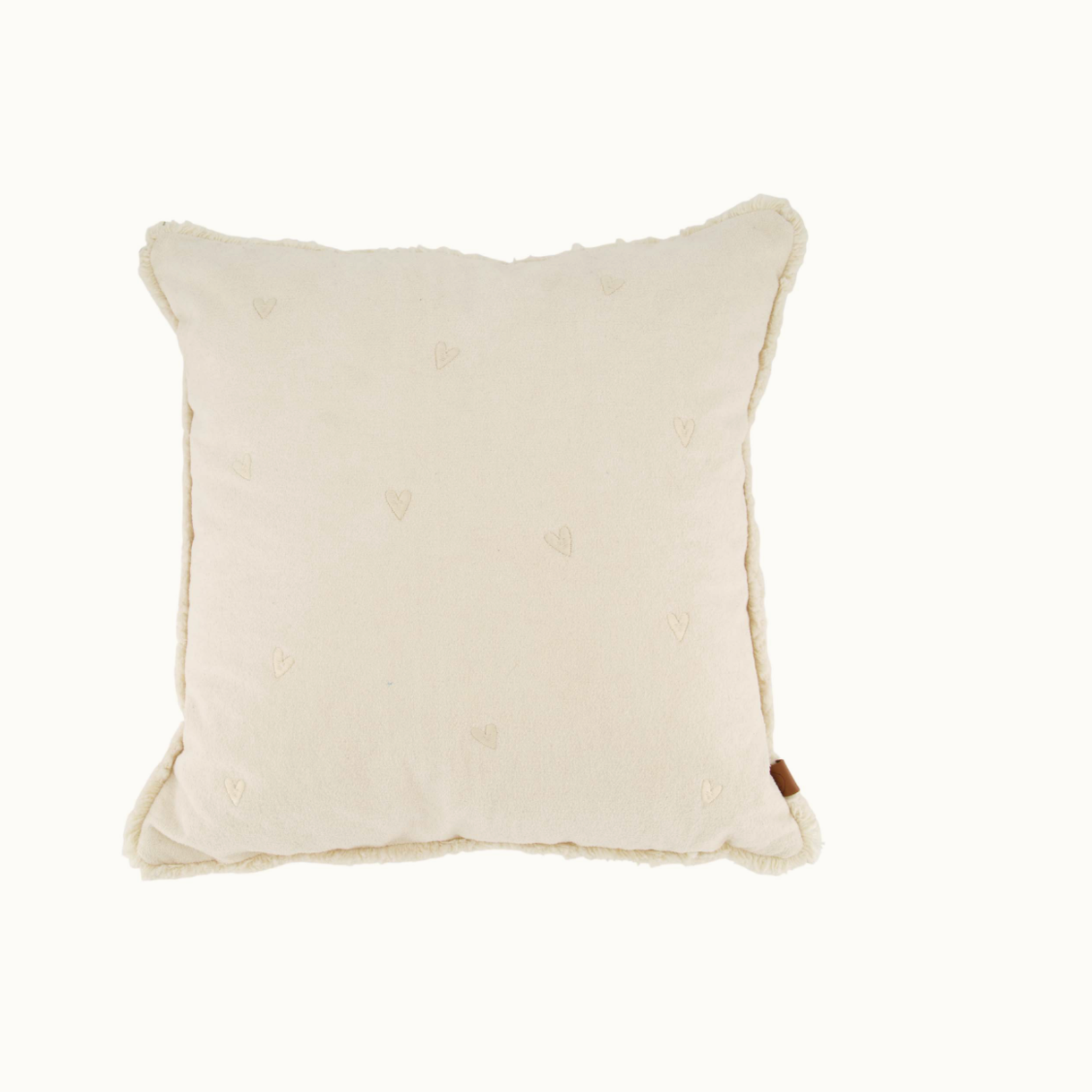 ZUSSS ZUSSS - Kussen velvet hartjes 45x45cm off white