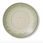 HKLIVING HKLIVING - 70's ceramics saucers doodle 2 groen