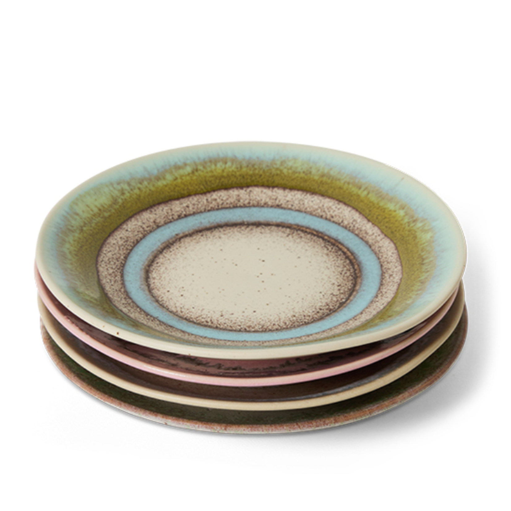 HKLIVING HKLIVING - 70's Schoteltje Doodle no4 groen/blauw  KST0198