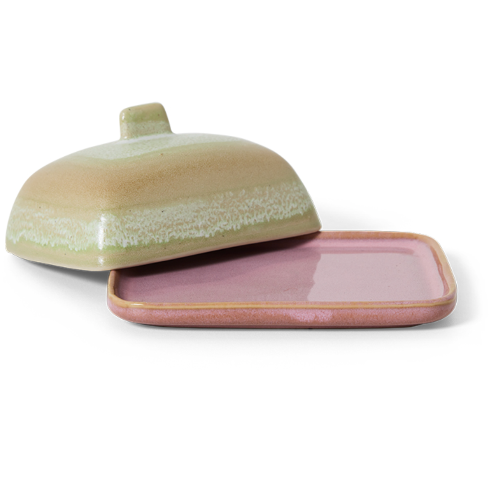 HKLIVING HKLIVING - 70's ceramics butter dish skyline kst0187