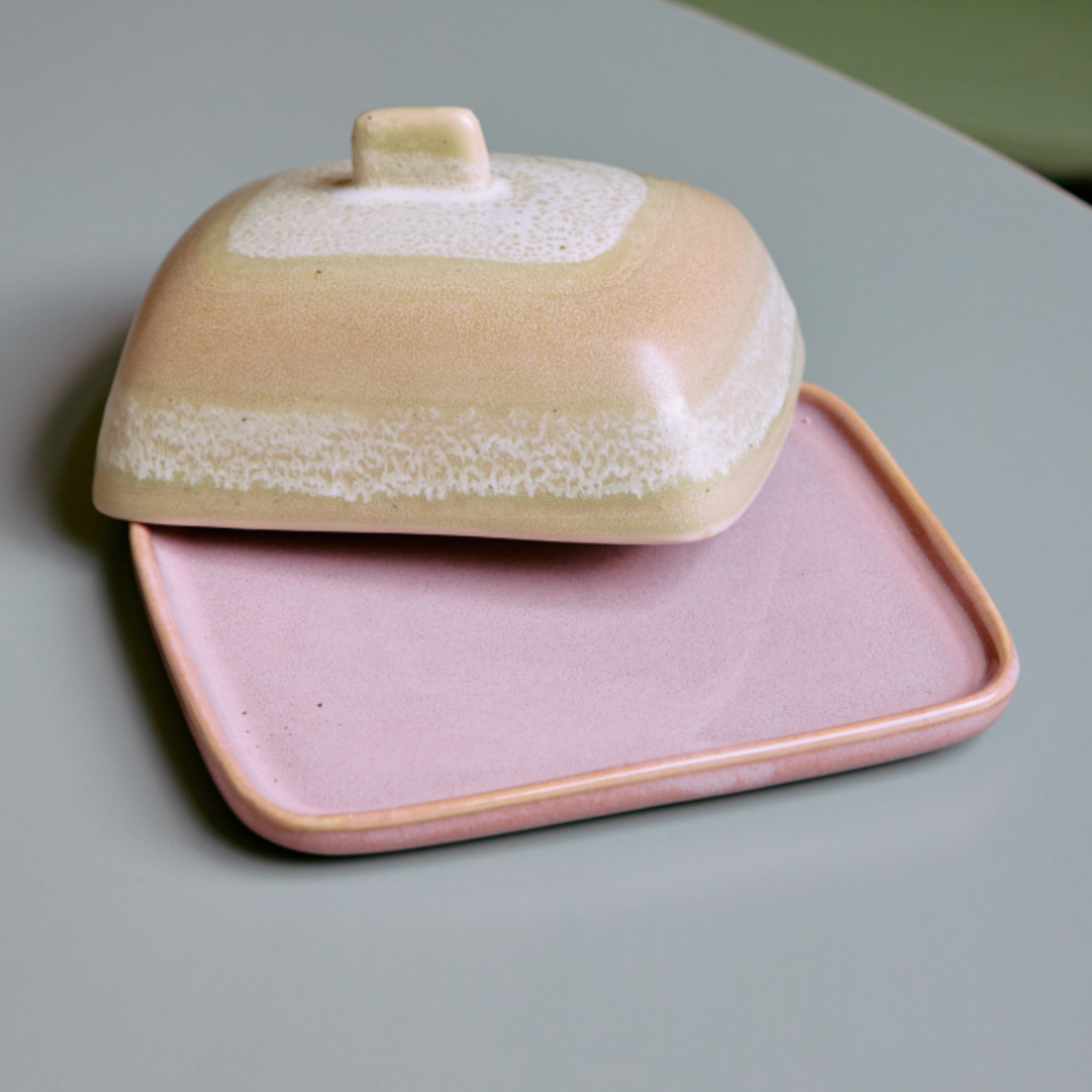 HKLIVING HKLIVING - 70's ceramics butter dish skyline kst0187