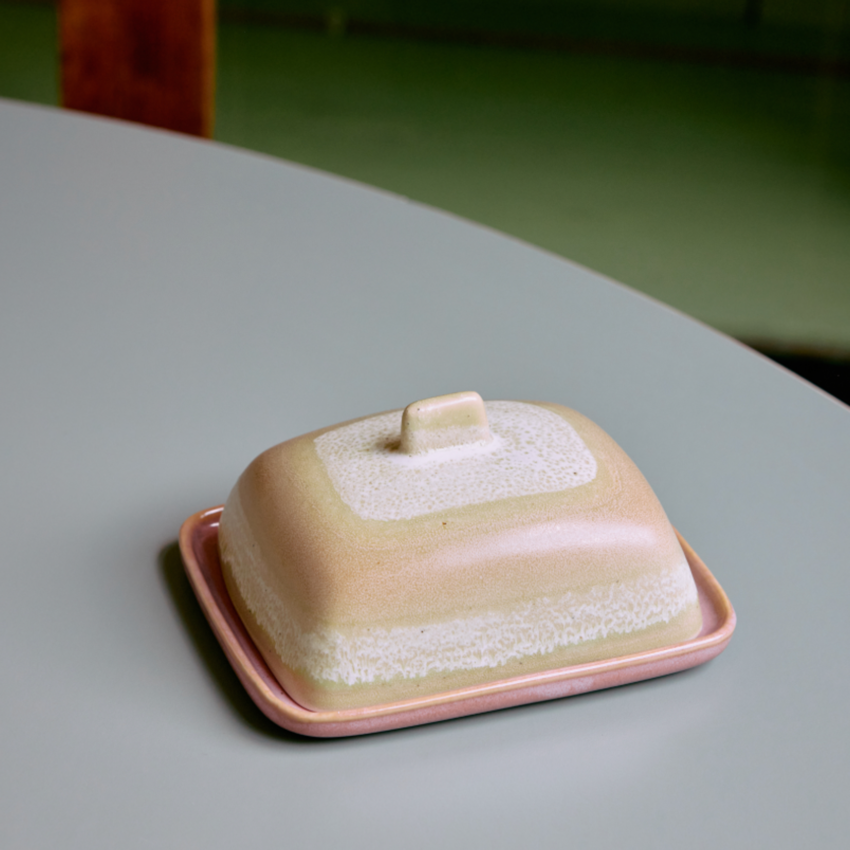 HKLIVING HKLIVING - 70's ceramics butter dish skyline kst0187