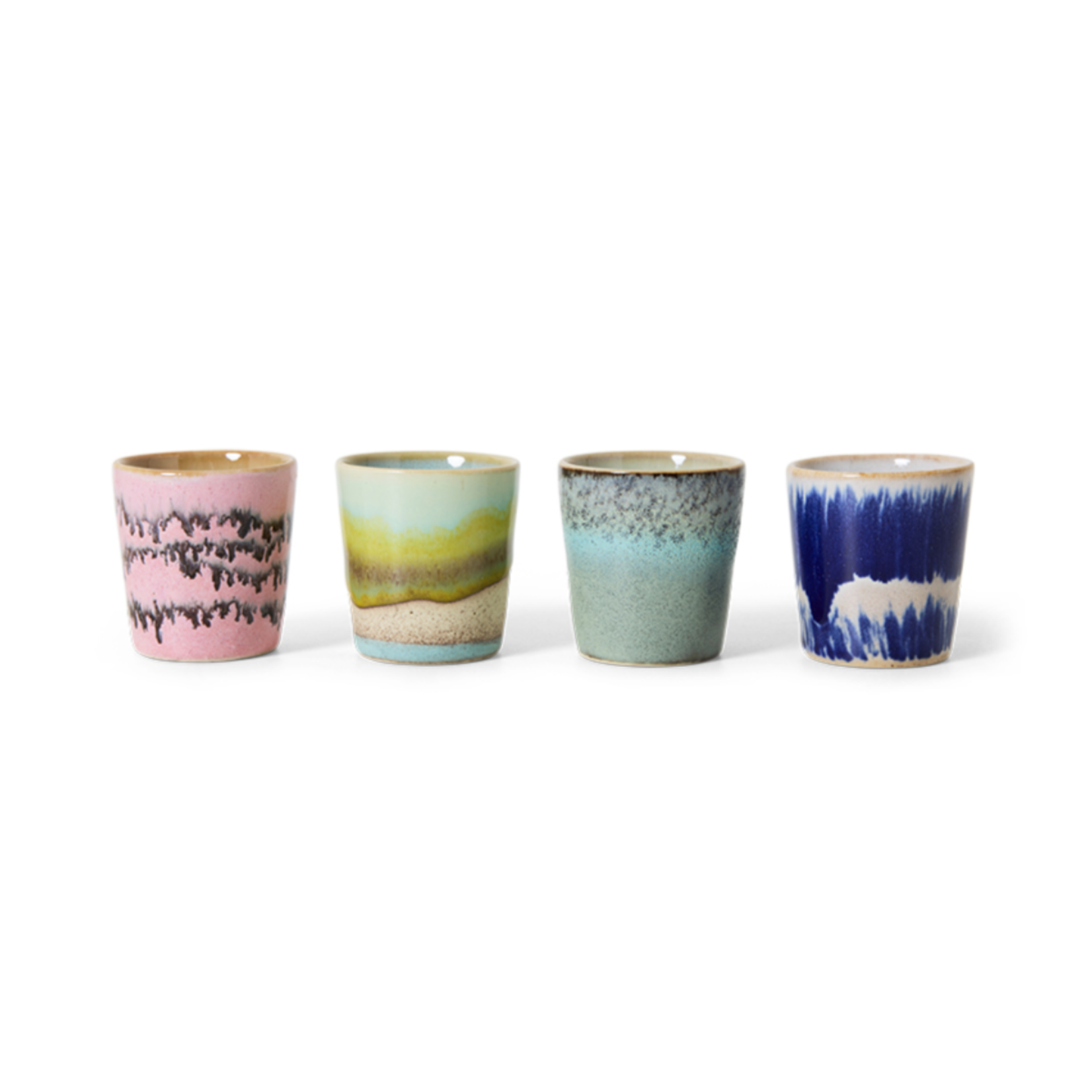 HKLIVING HKLIVING - 70's ceramics egg cups vibrance set van 4 kst0194