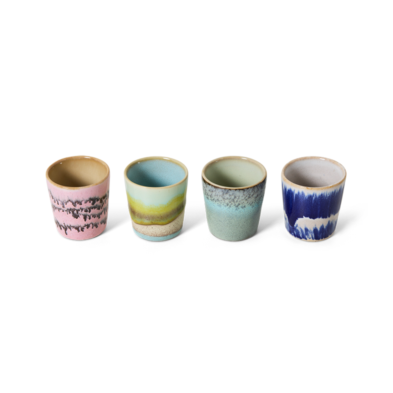HKLIVING HKLIVING - 70's ceramics egg cups vibrance set van 4 kst0194