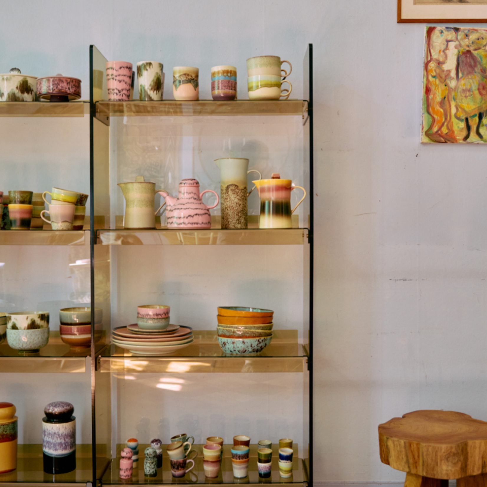 HKLIVING HKLIVING - 70's Eierdopjes Vibrance set van 4 KST0194