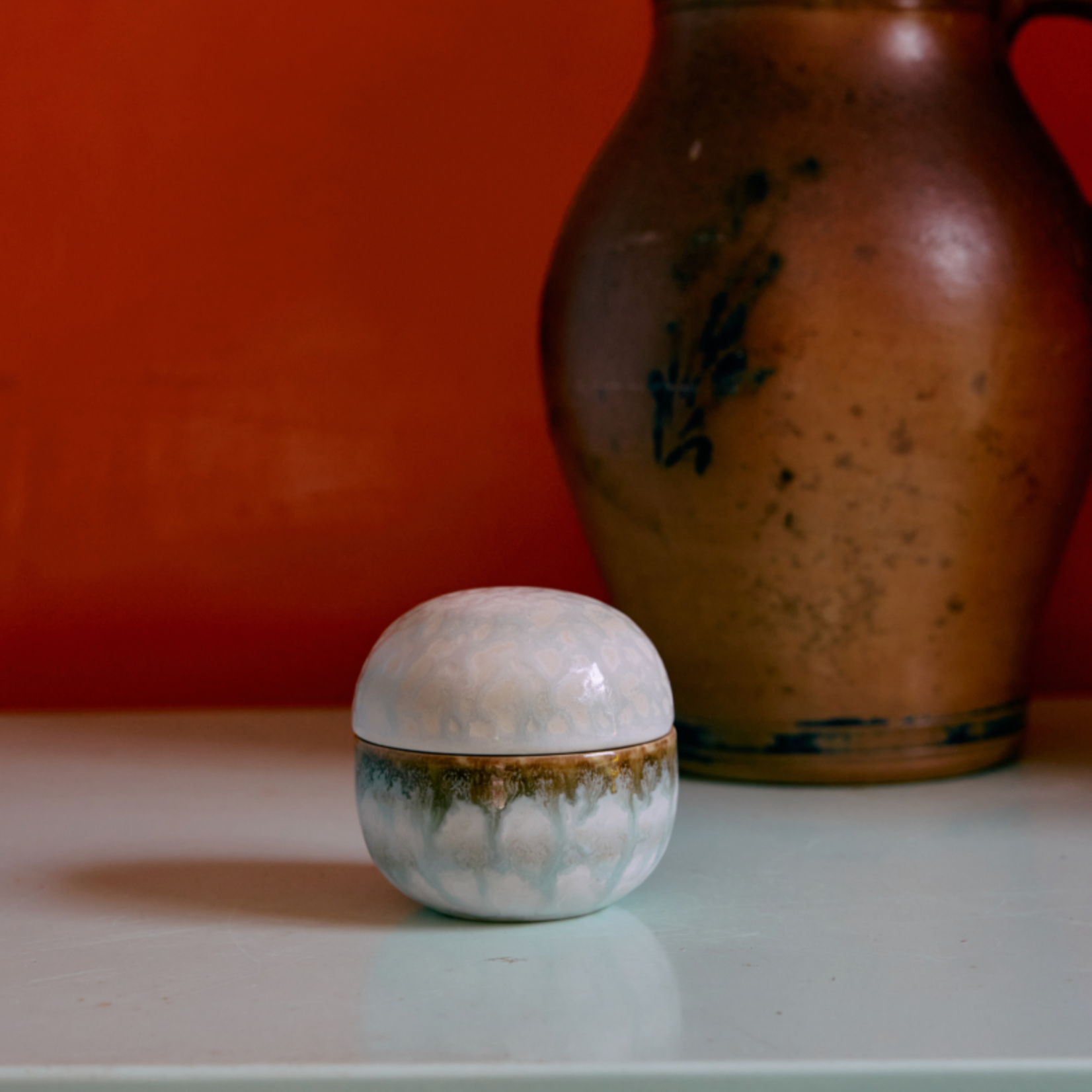 HKLIVING HKLIVING - 70's ceramics sugar pot petal kst0196