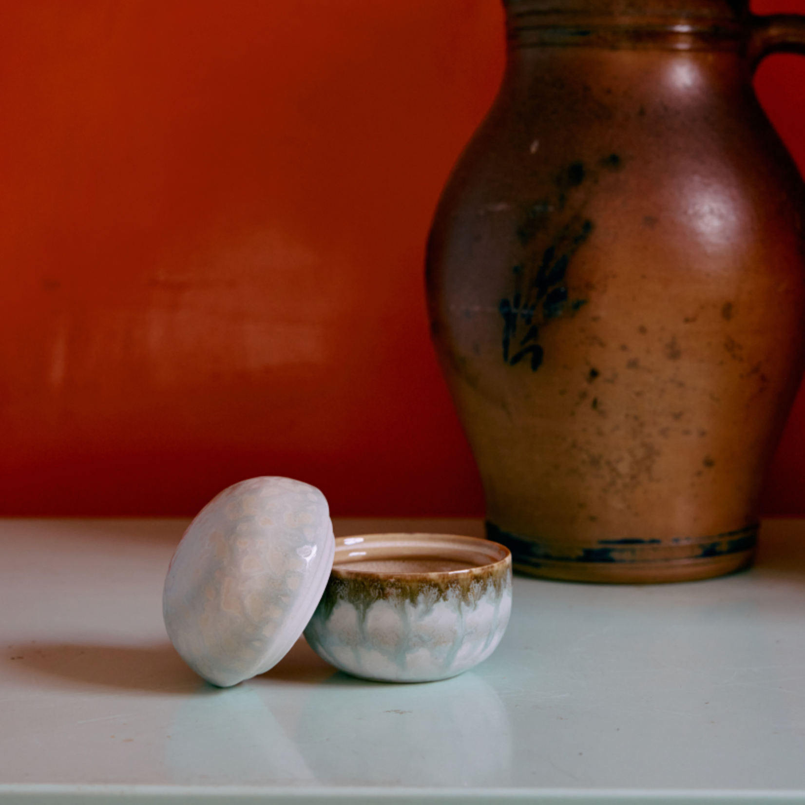 HKLIVING HKLIVING - 70's ceramics sugar pot petal kst0196