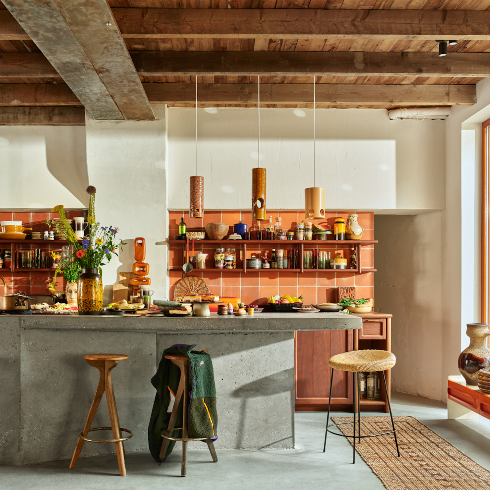 HKLIVING HKLIVING - Ceramic pendant lamp rosewood VOL5118