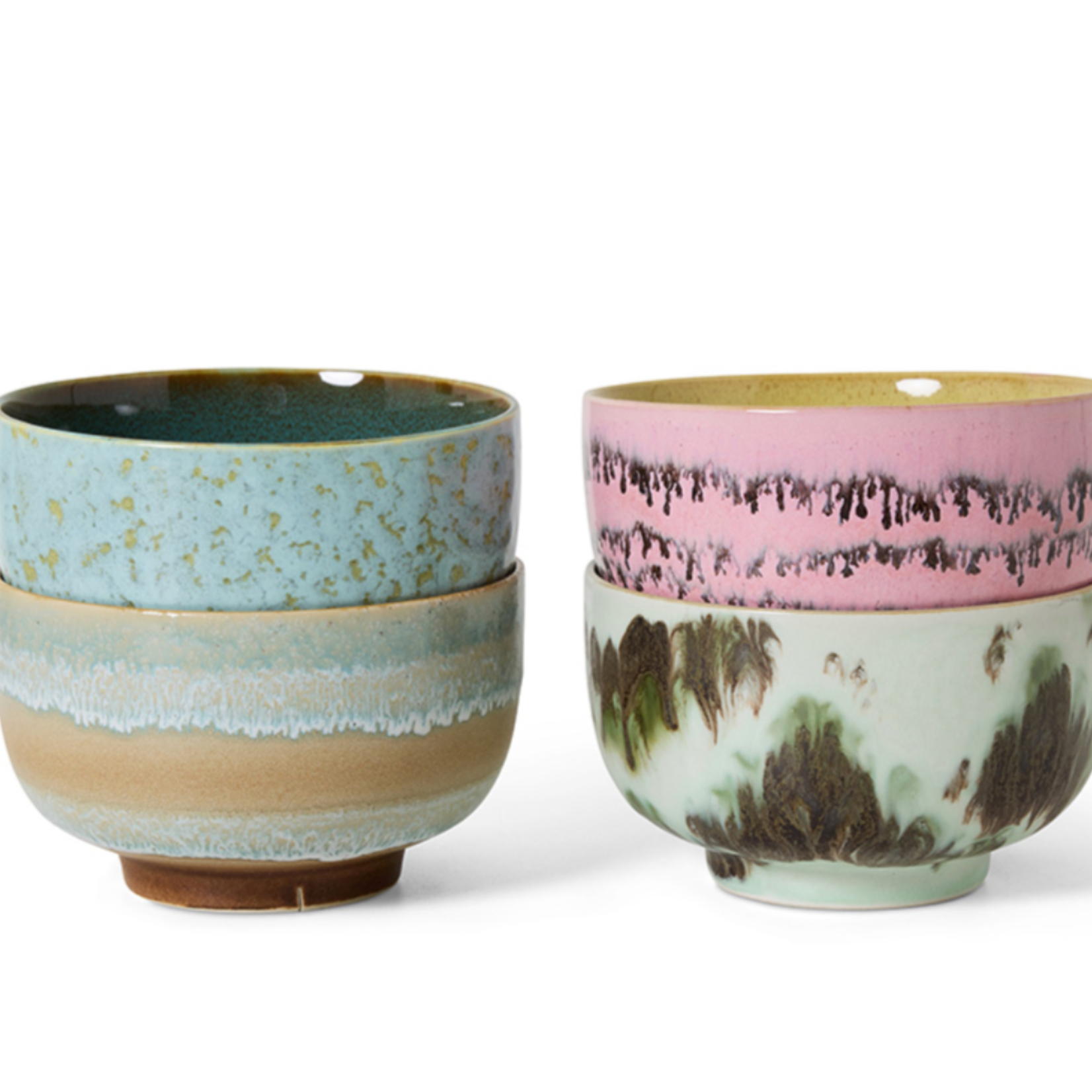 HKLIVING HKLIVING - 70's ceramics noodle bowl tide groen KST0161