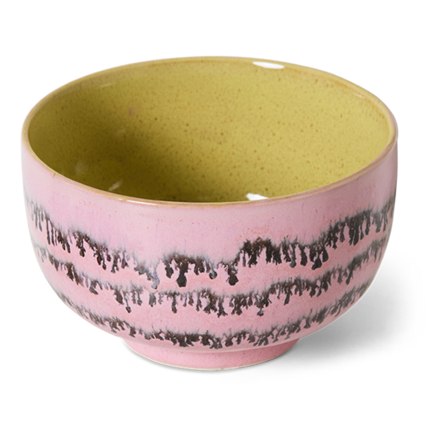 HKLIVING HKLIVING - 70's ceramics noodle bowl bubble roze kst0160