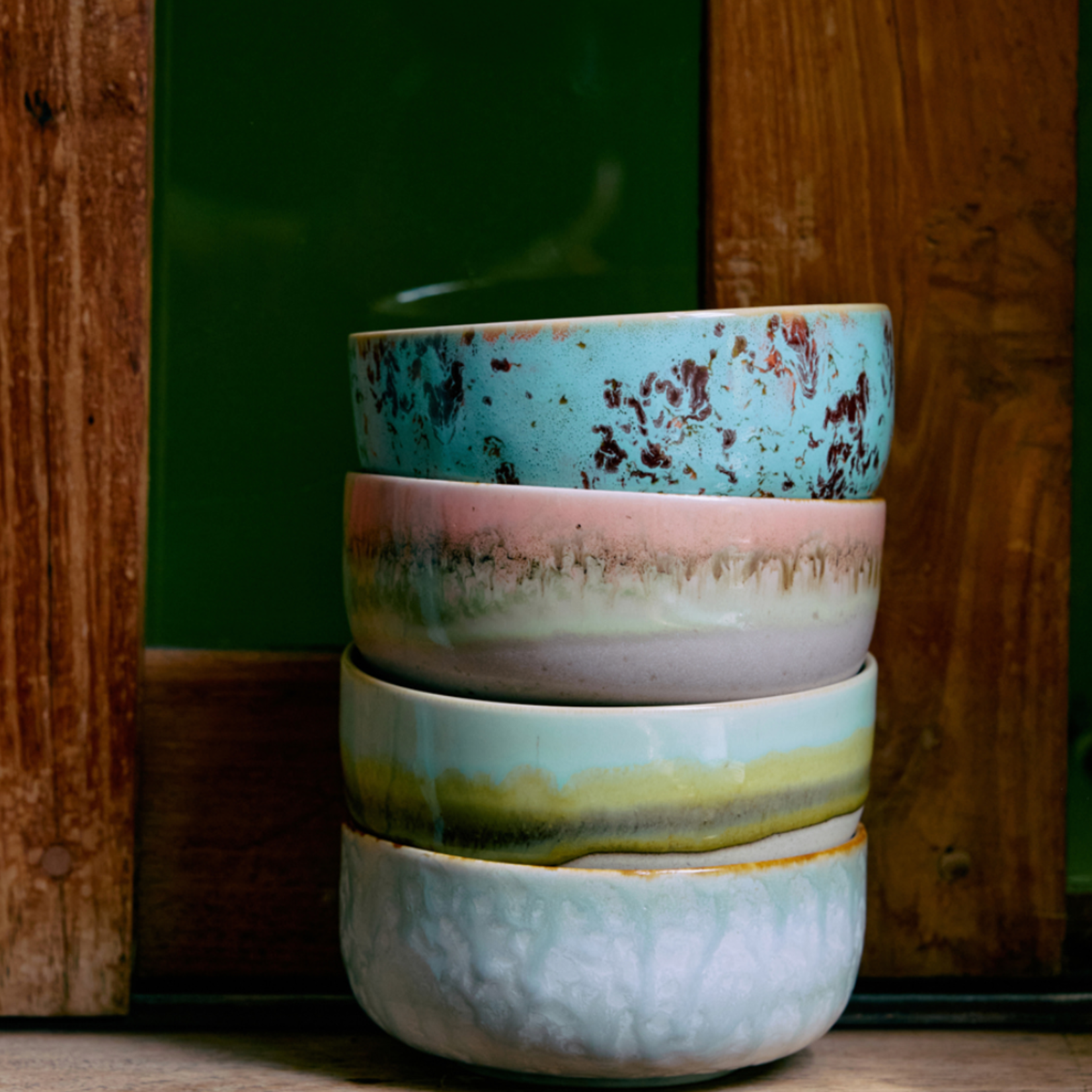 HKLIVING HKLIVING - 70's ceramics dessert bowl patina KST0167