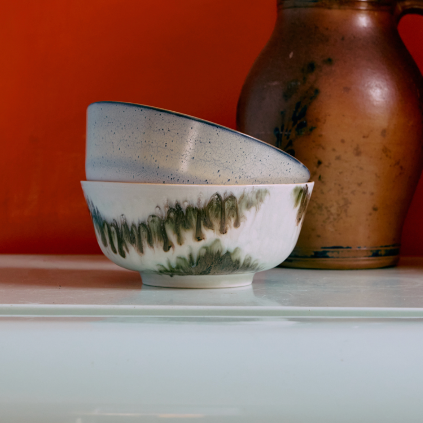 HKLIVING HKLIVING - 70's Ramen bowl Minimalist no2 KST0175 groen/blauw