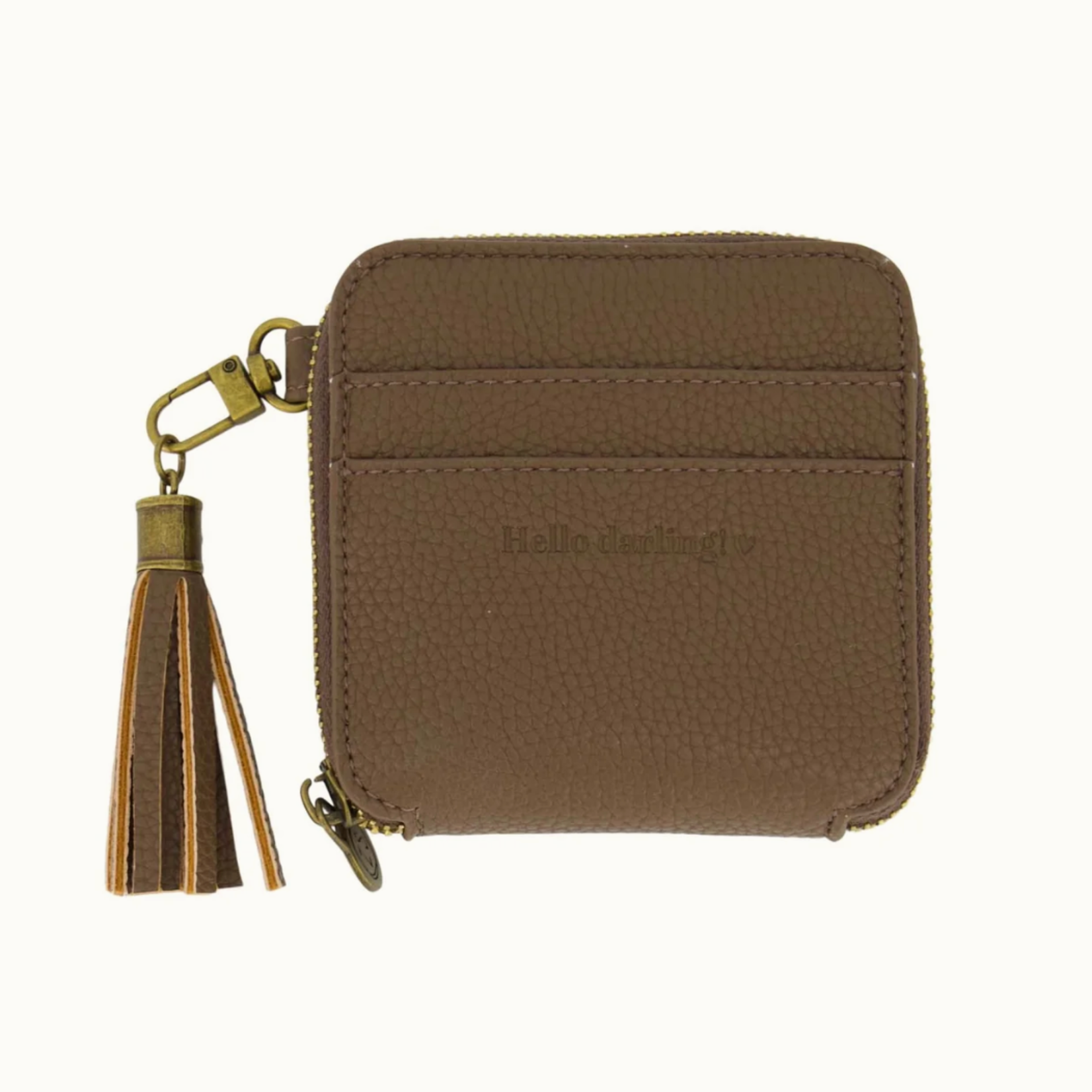 ZUSSS ZUSSS - Portemonnee pu met kwastje chocoladebruin