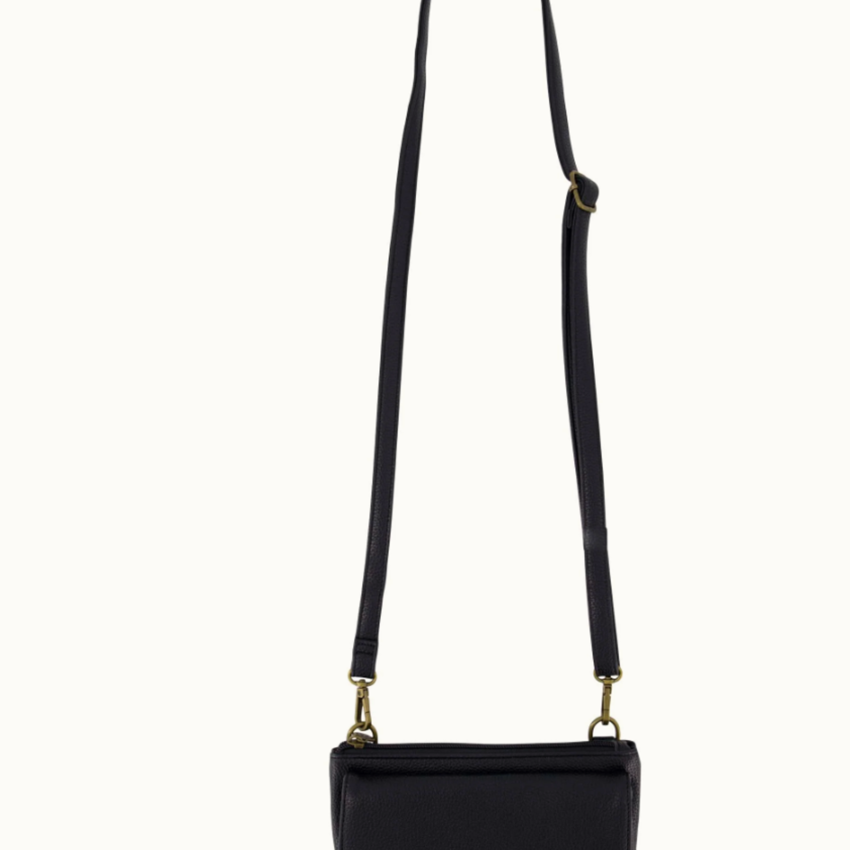 ZUSSS ZUSSS - Schoudertasje met flap en kwastje zwart