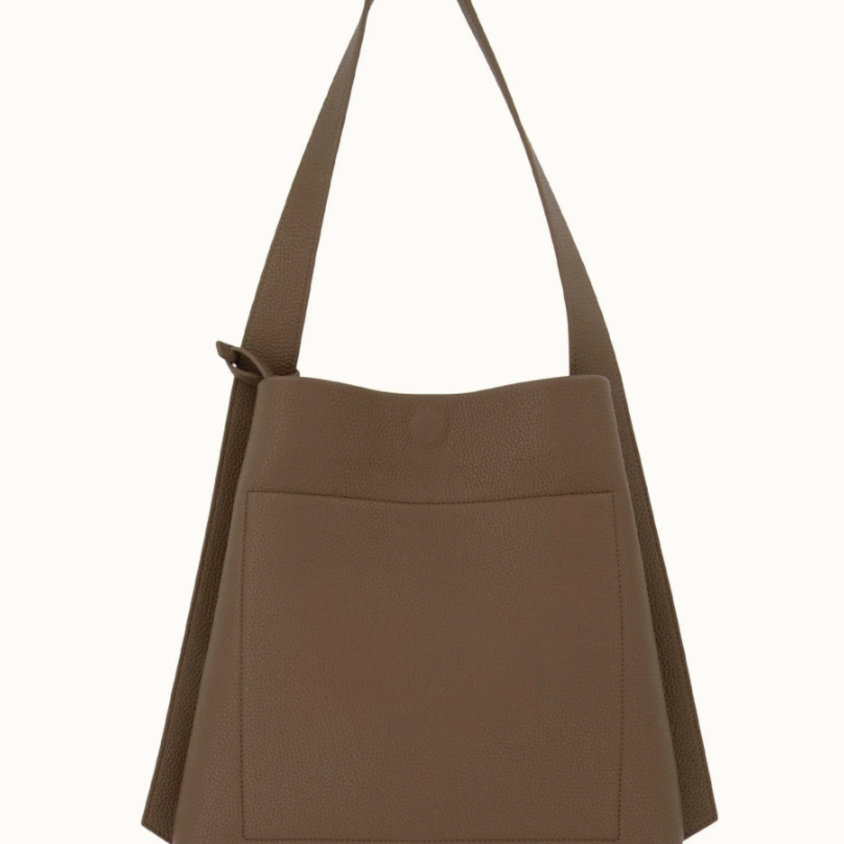 ZUSSS ZUSSS - Schoudertas met mooi strap detail + make up tasje bruin