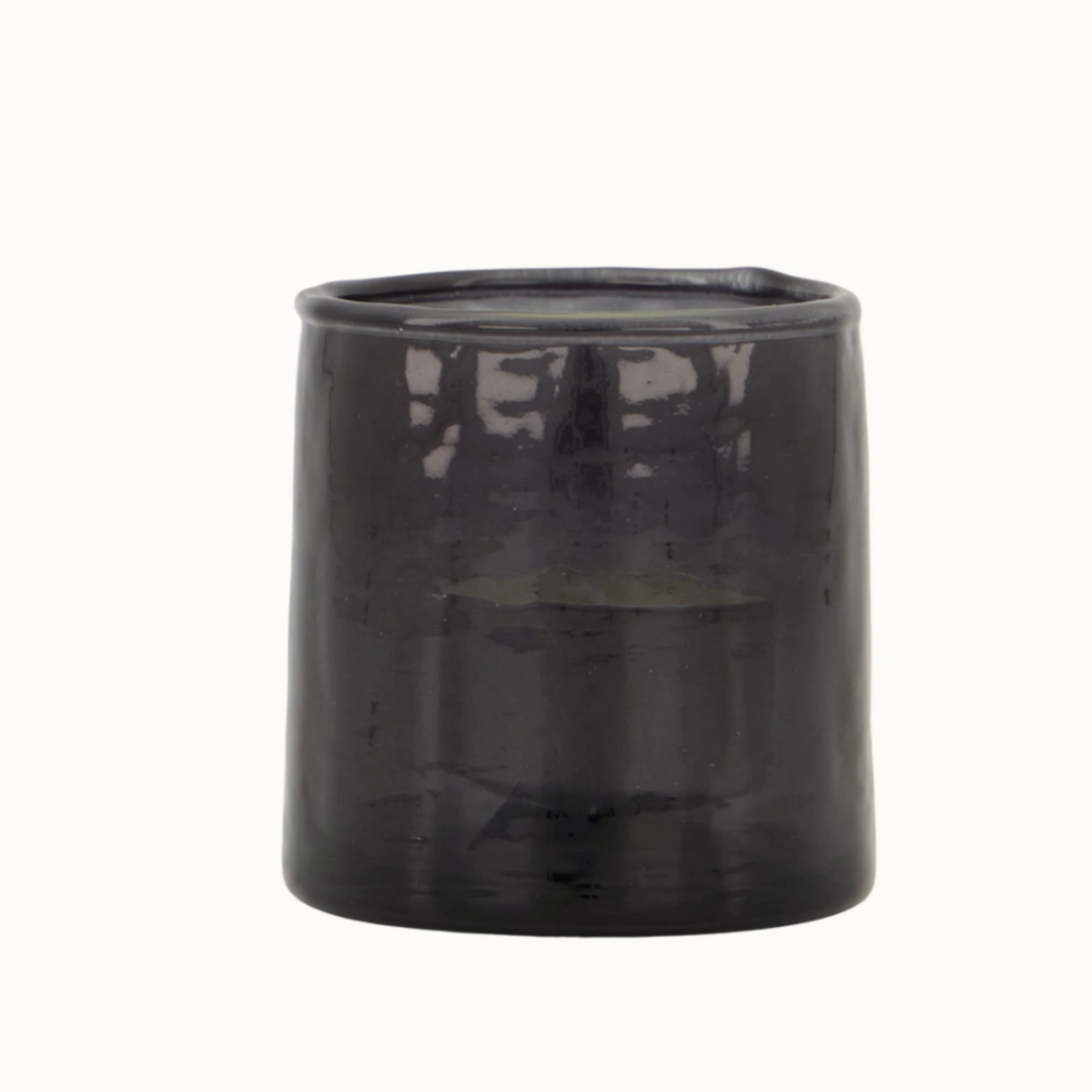 ZUSSS ZUSSS - Waxinelichthouder hammered glas S antracietgrijs