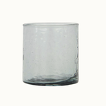 ZUSSS ZUSSS - Waxinelichthouder hammered glas M grijsblauw
