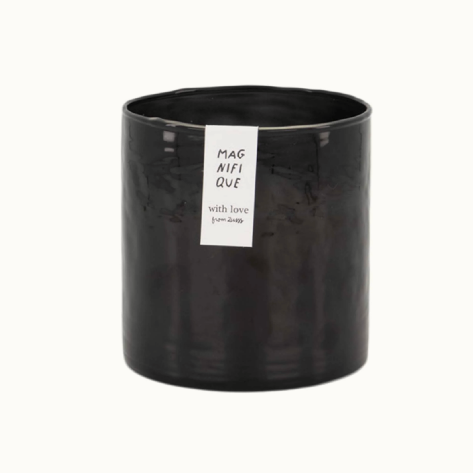 ZUSSS ZUSSS - Geurkaars hammered glas antracietgrijs