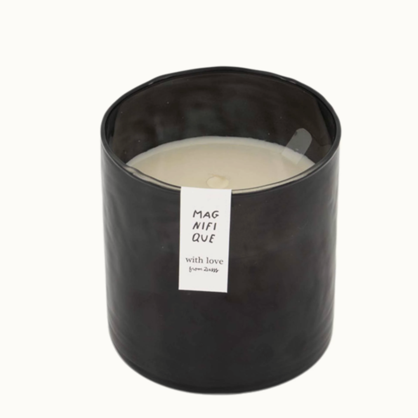 ZUSSS ZUSSS - Geurkaars hammered glas antracietgrijs