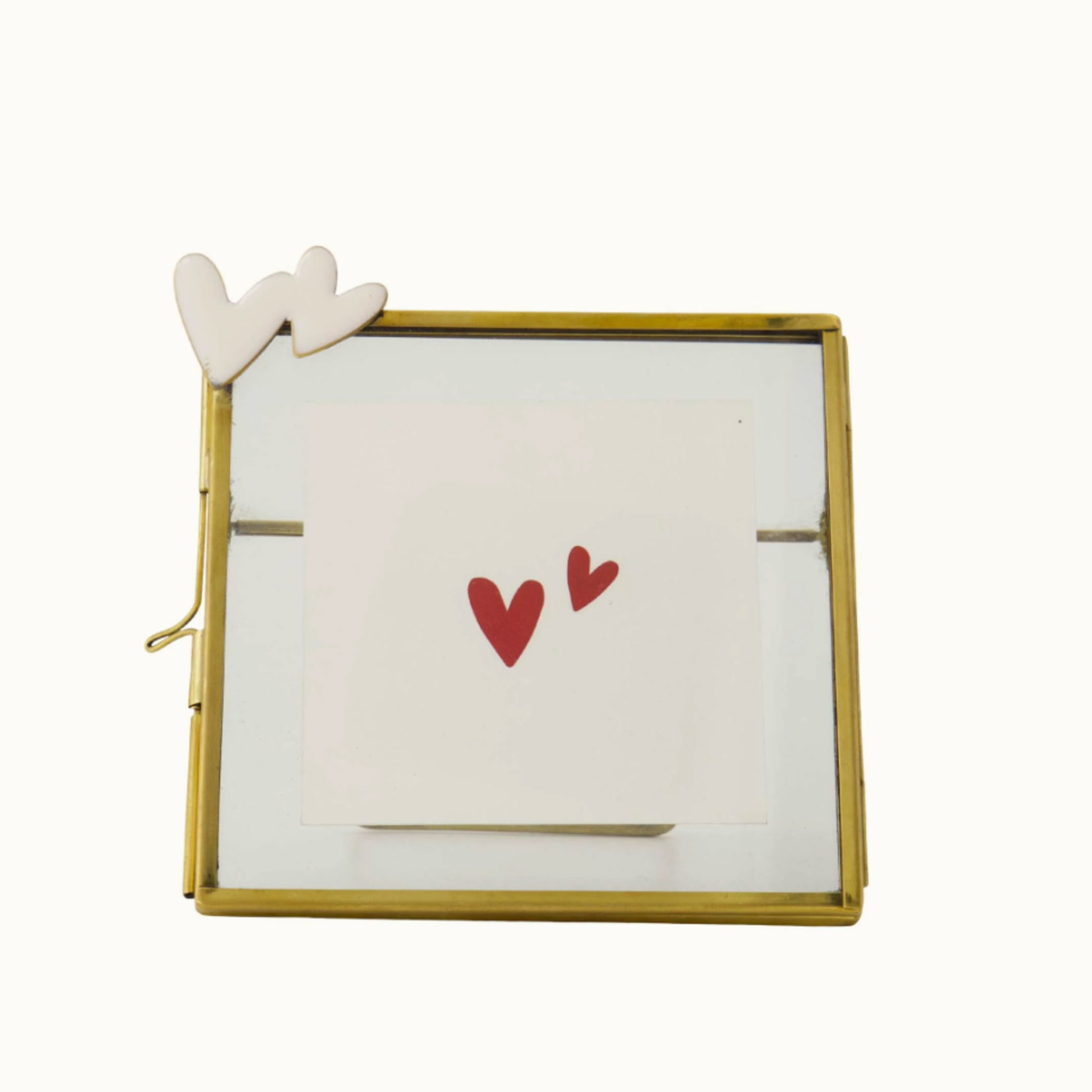 ZUSSS ZUSSS -  Fotolijstje metaal hartjes wit/goud