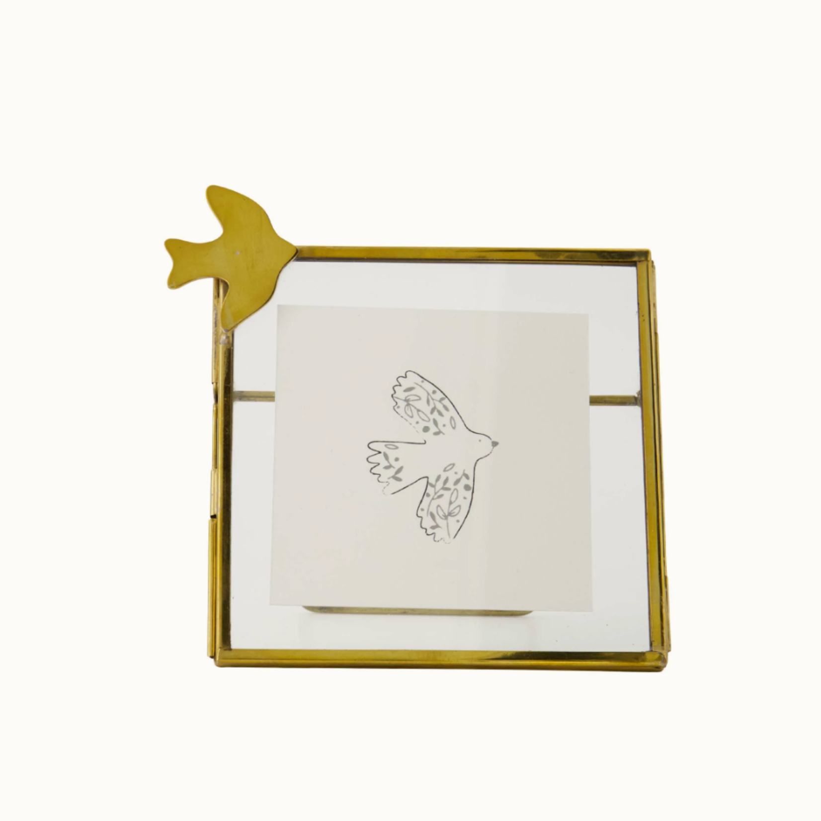 ZUSSS ZUSSS -  Fotolijstje metaal vogeltje goud
