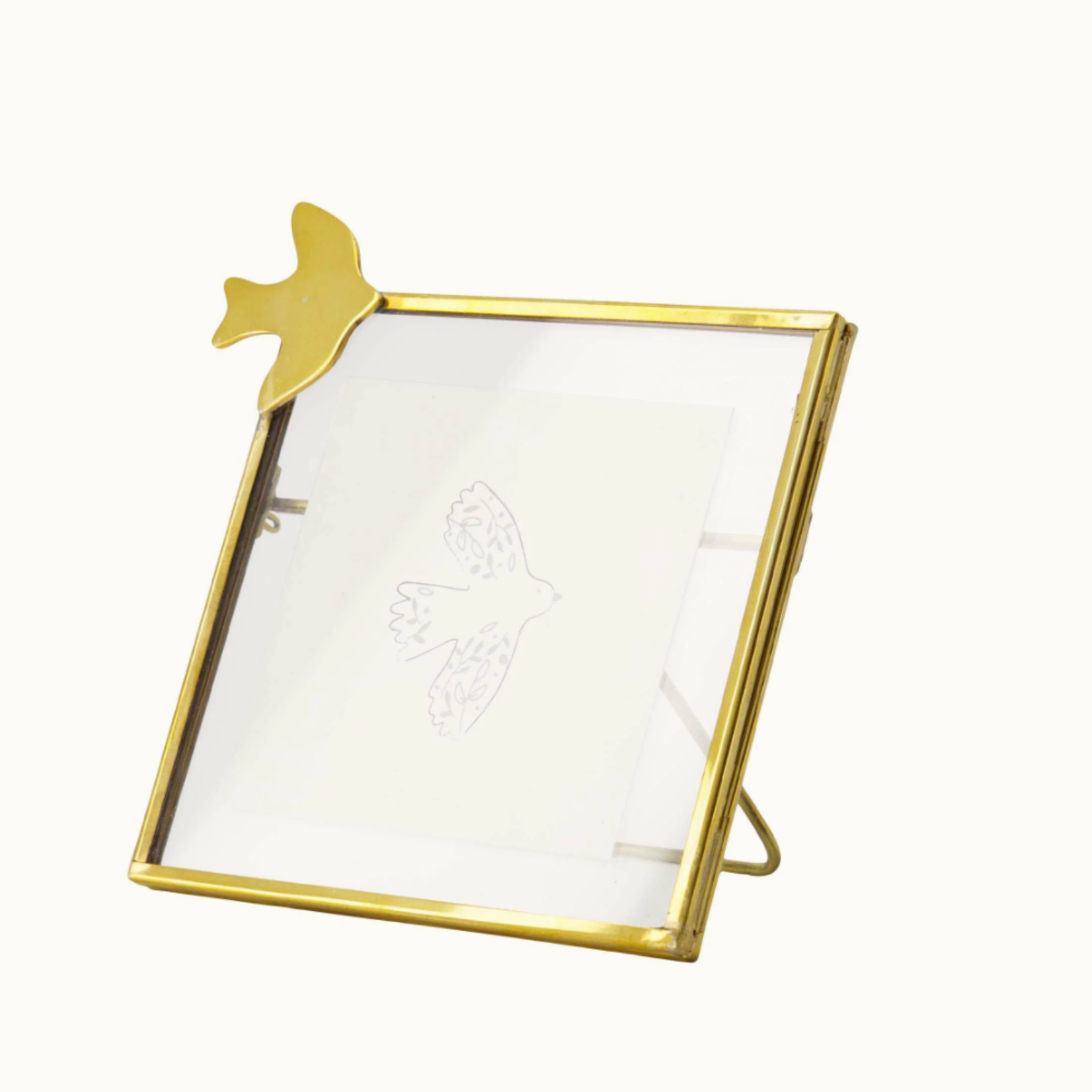 ZUSSS ZUSSS -  Fotolijstje metaal vogeltje goud