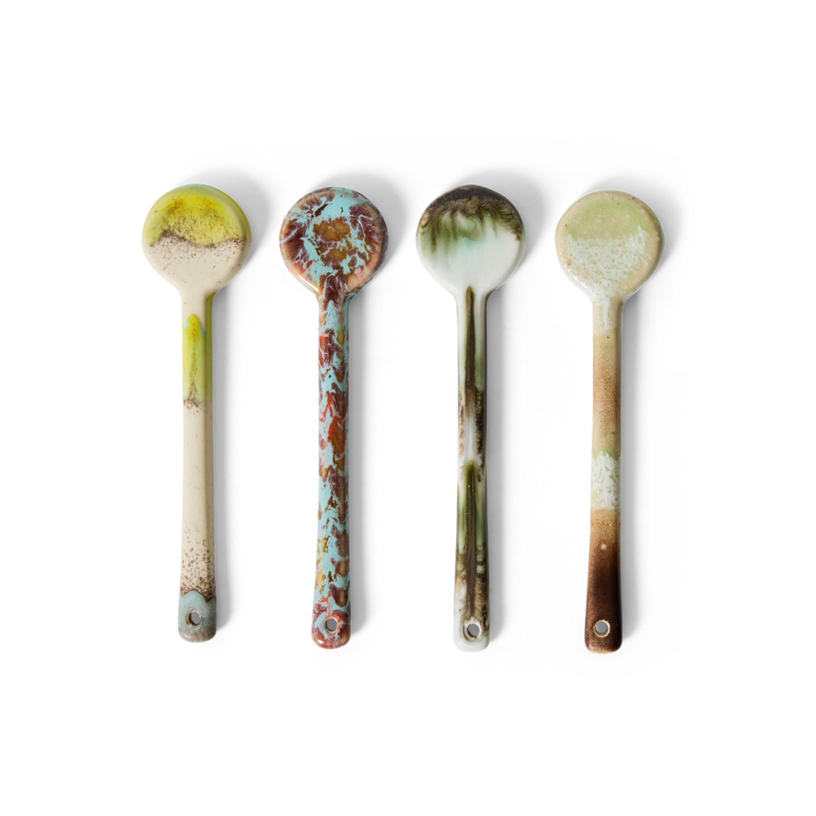HKLIVING HKLIVING - 70s ceramics: spoons set van 4 Blend KST0203