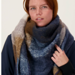 ZUSSS ZUSSS - Triangle sjaal met ruit one size