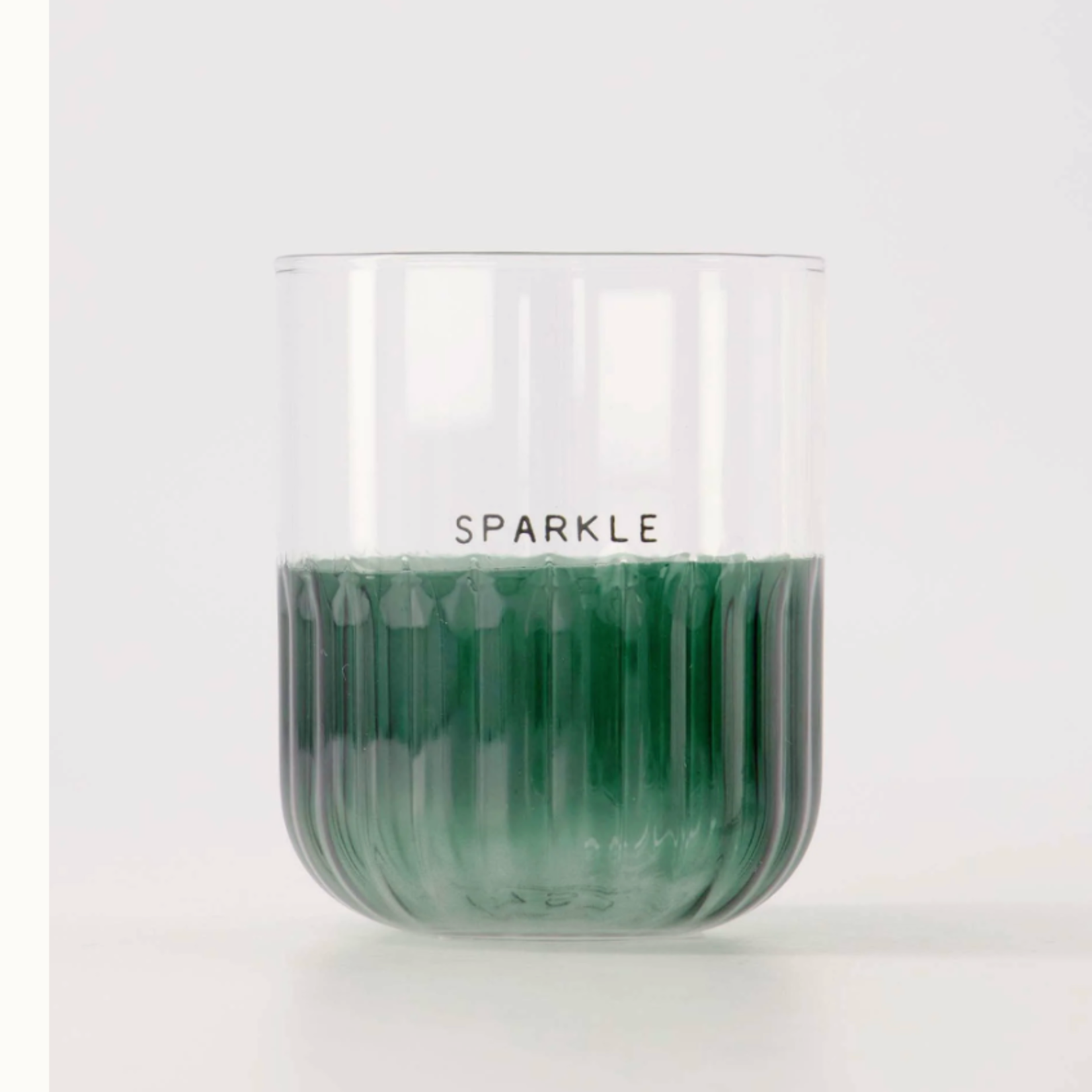 ZUSSS ZUSSS - Drinkglas sparkle transparant /groen