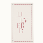 ZUSSS ZUSSS - Servetten rechthoek lieverd wit/donkerrood